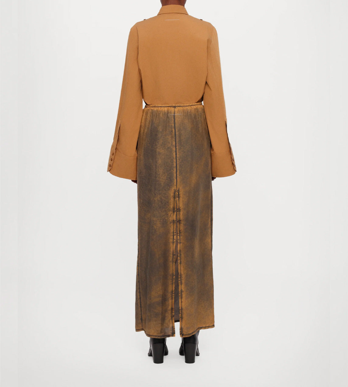 Rusted Silky Maxi Skirt