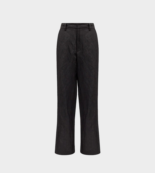 Crinkle Tailored Pants Blk