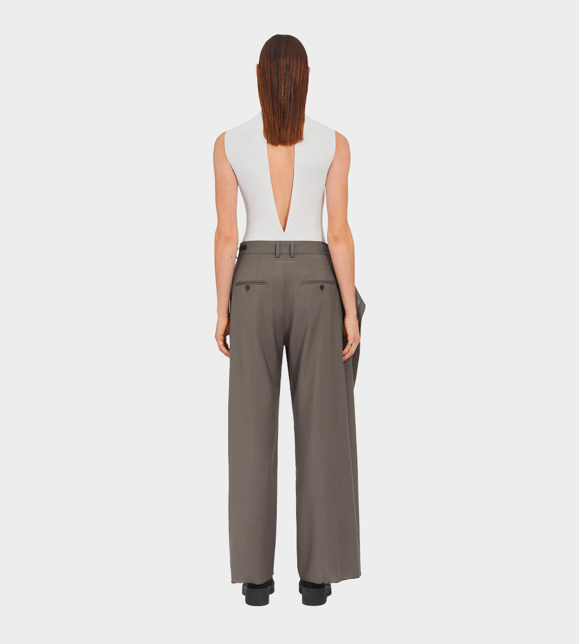 MM6 Maison Margiela - Wrap-design Wool Trousers