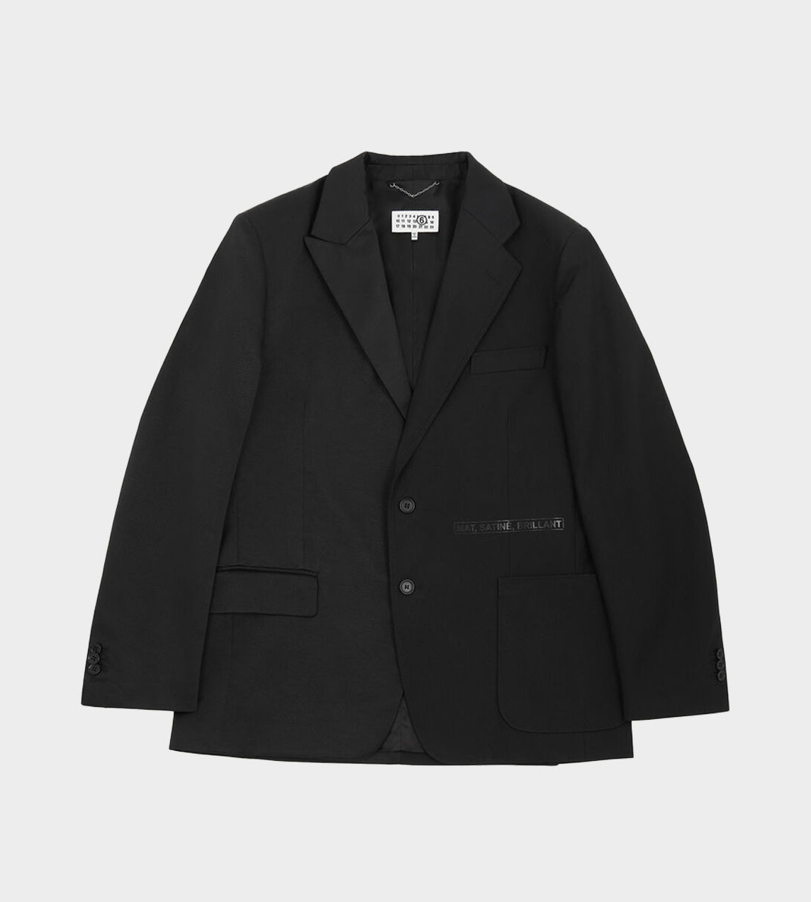 MM6 Maison Margiela - Contrasting-fabric Single-breasted Blazer