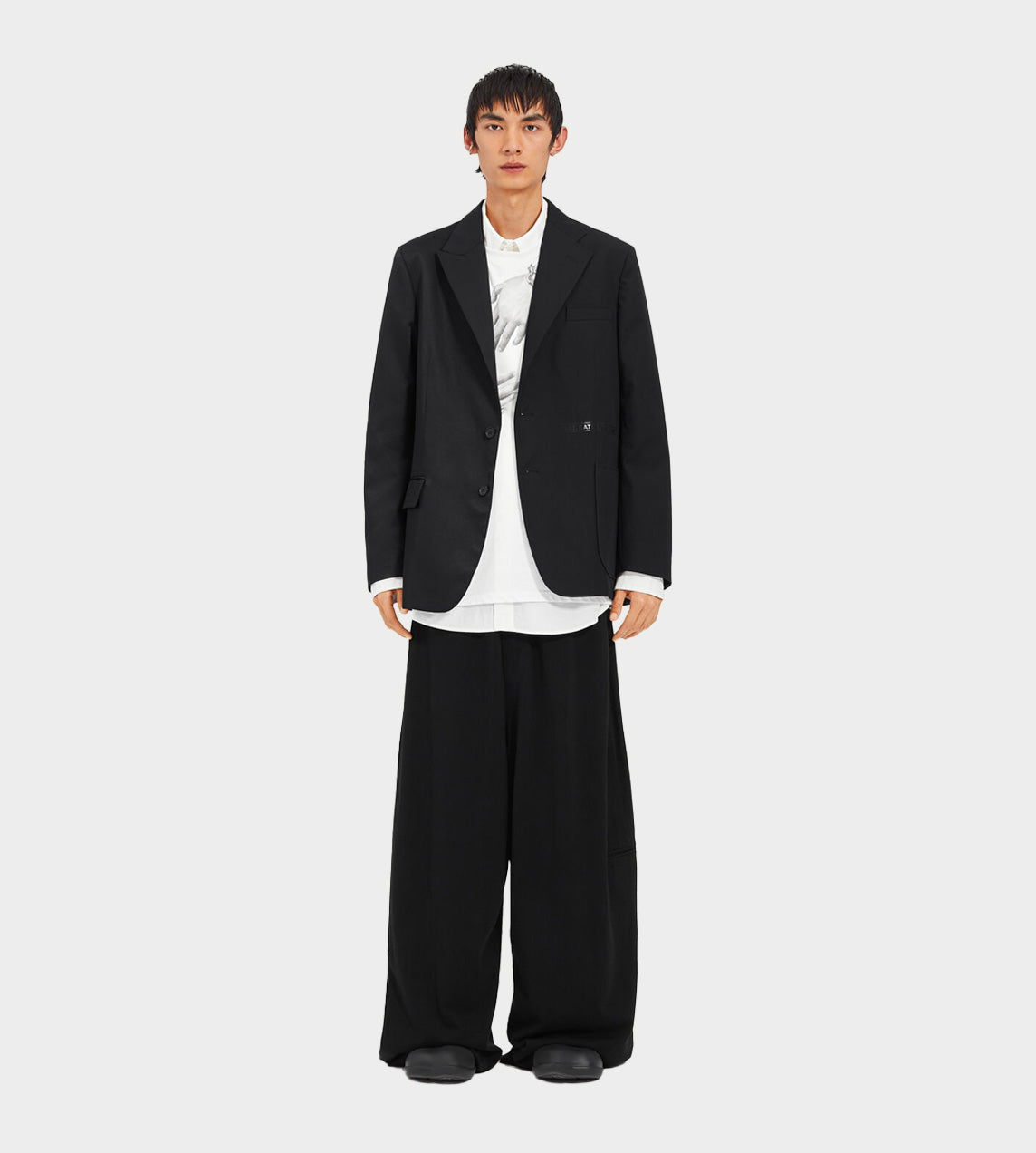 MM6 Maison Margiela - Contrasting-fabric Single-breasted Blazer