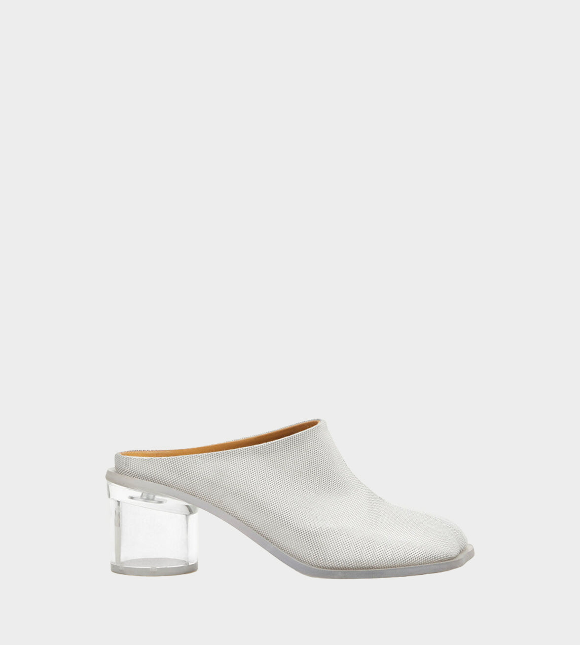 MM6 Maison Margiela - Off-White Canvas Transparent Mule