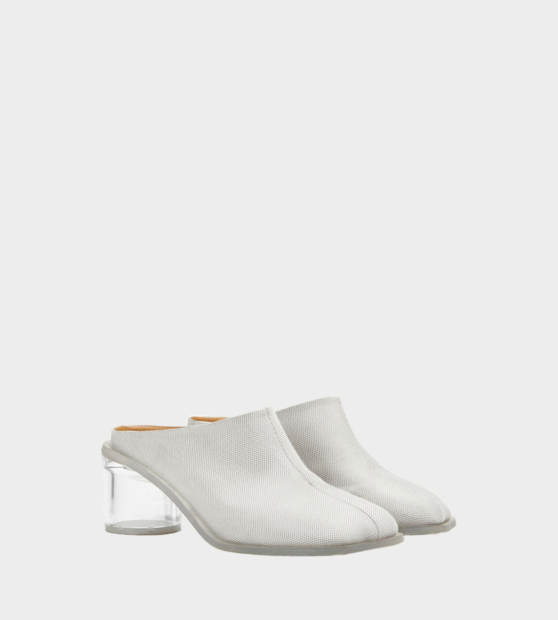 MM6 Maison Margiela - Off-White Canvas Transparent Mule