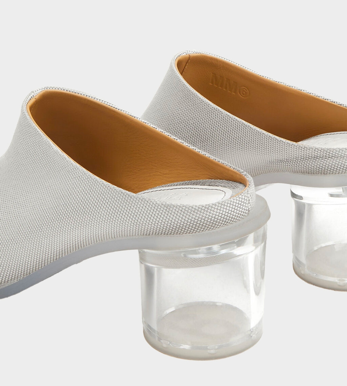 MM6 Maison Margiela - Off-White Canvas Transparent Mule