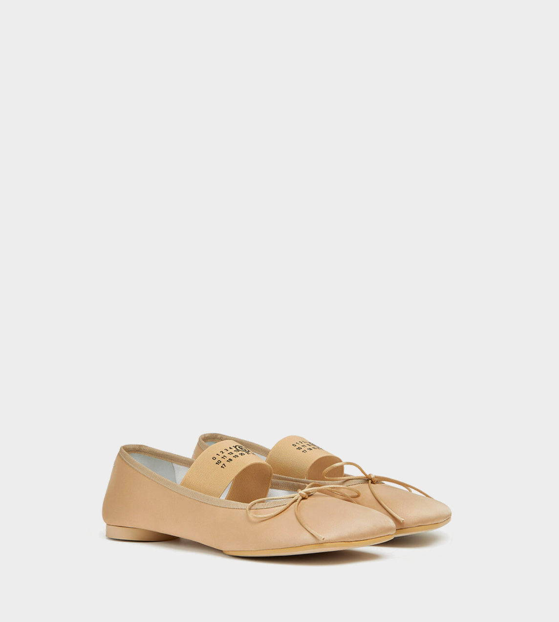 MM6 Maison Margiela - Atomic Satin Ballerina Shoes beige