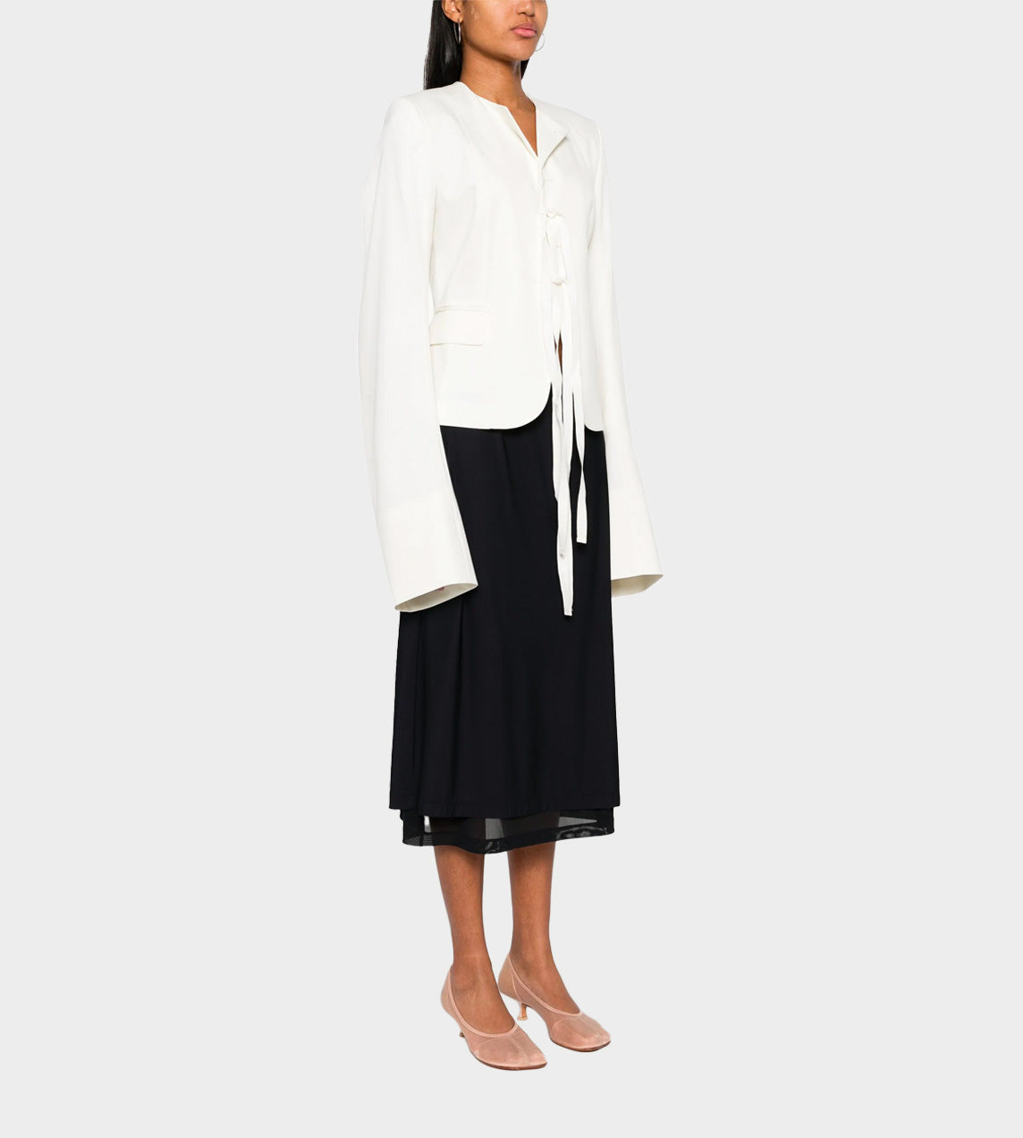 MM6 Maison Margiela - Extra-long-sleeves Twill Blazer