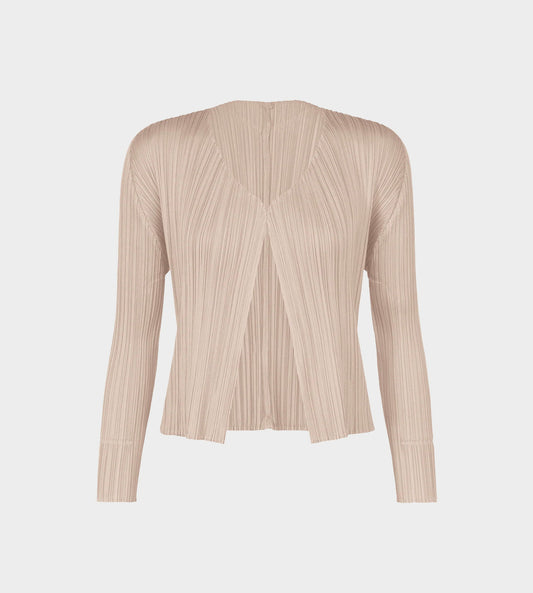 Pleats Please Issey Miyake - MC Oct Pleated Cardigan Champagne