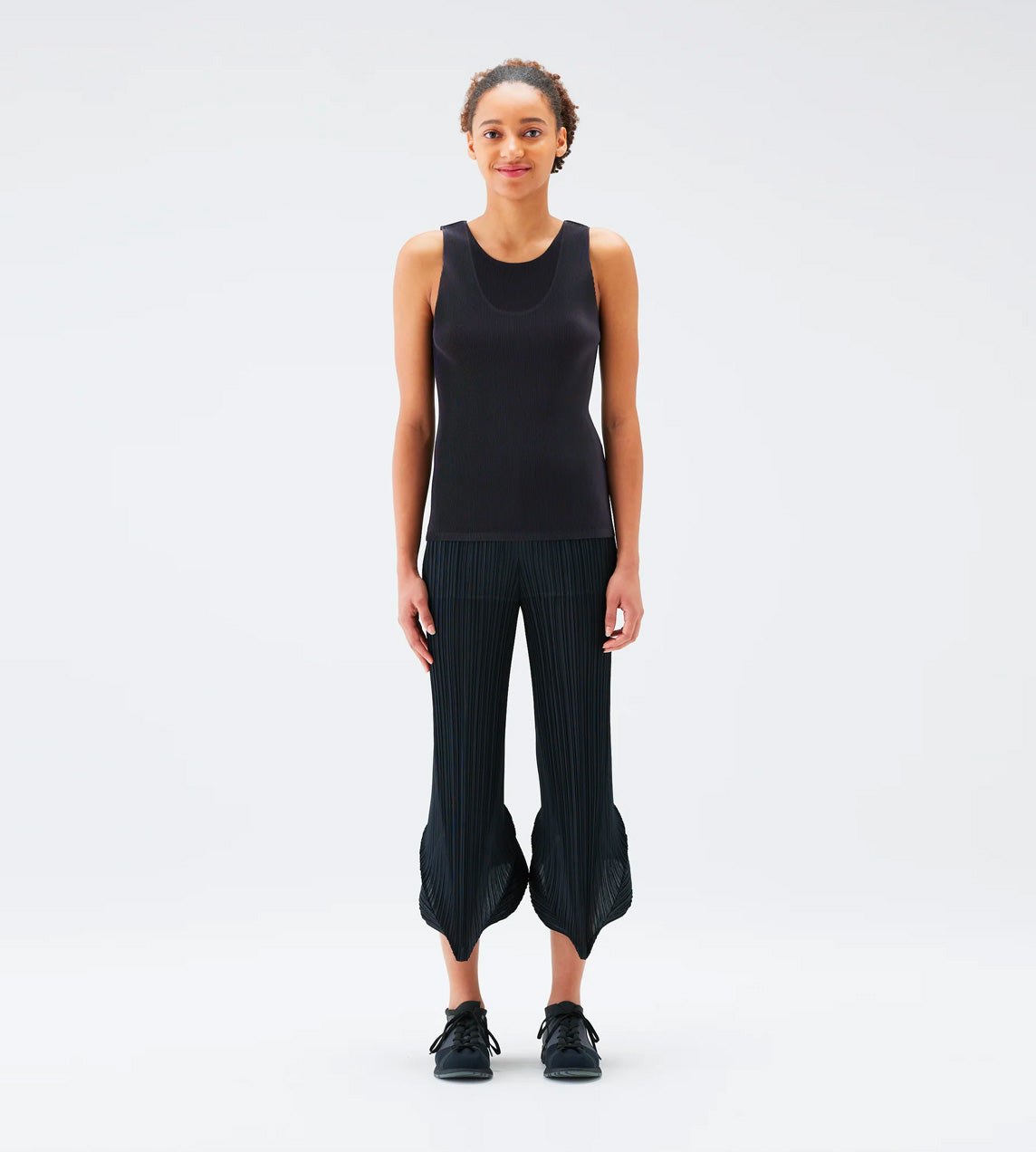 PLEATS PLEASE ISSEY MIYAKE - Thicker Pleated Flared Hem Pants Black