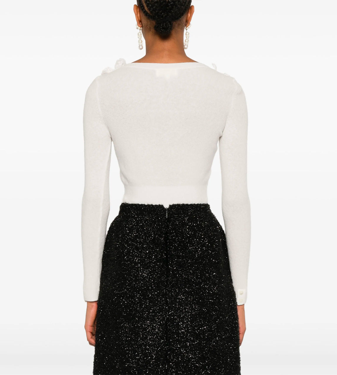 SHUSHU TONG - Neck-embellished Top White