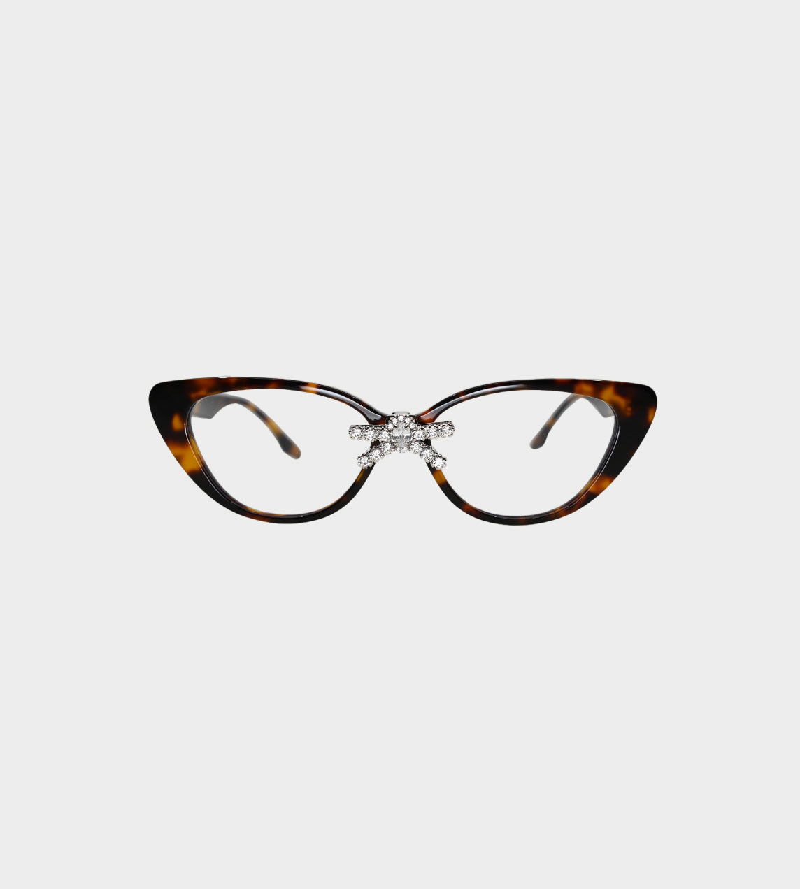 Front Bowknot Glasses Brown