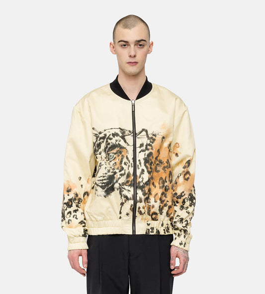 DAVI - Cheetah Print Reversible Bomber