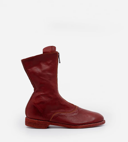 Guidi - 310 Front Zip Army Boot Red – WDLT117