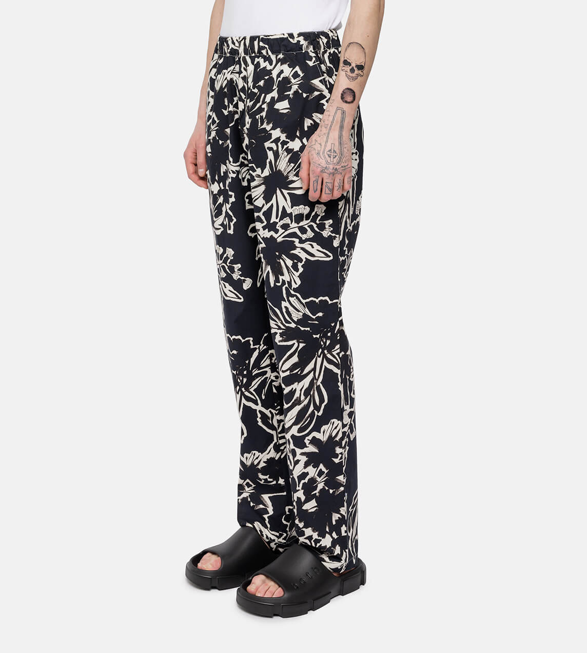 DAVI - Abstract Floral Print Easy Pant