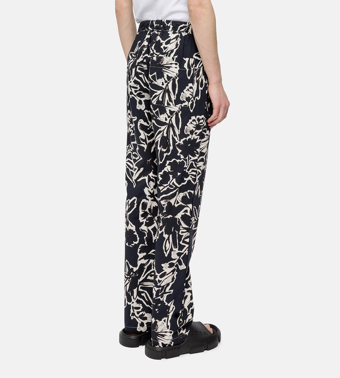 DAVI - Abstract Floral Print Easy Pant